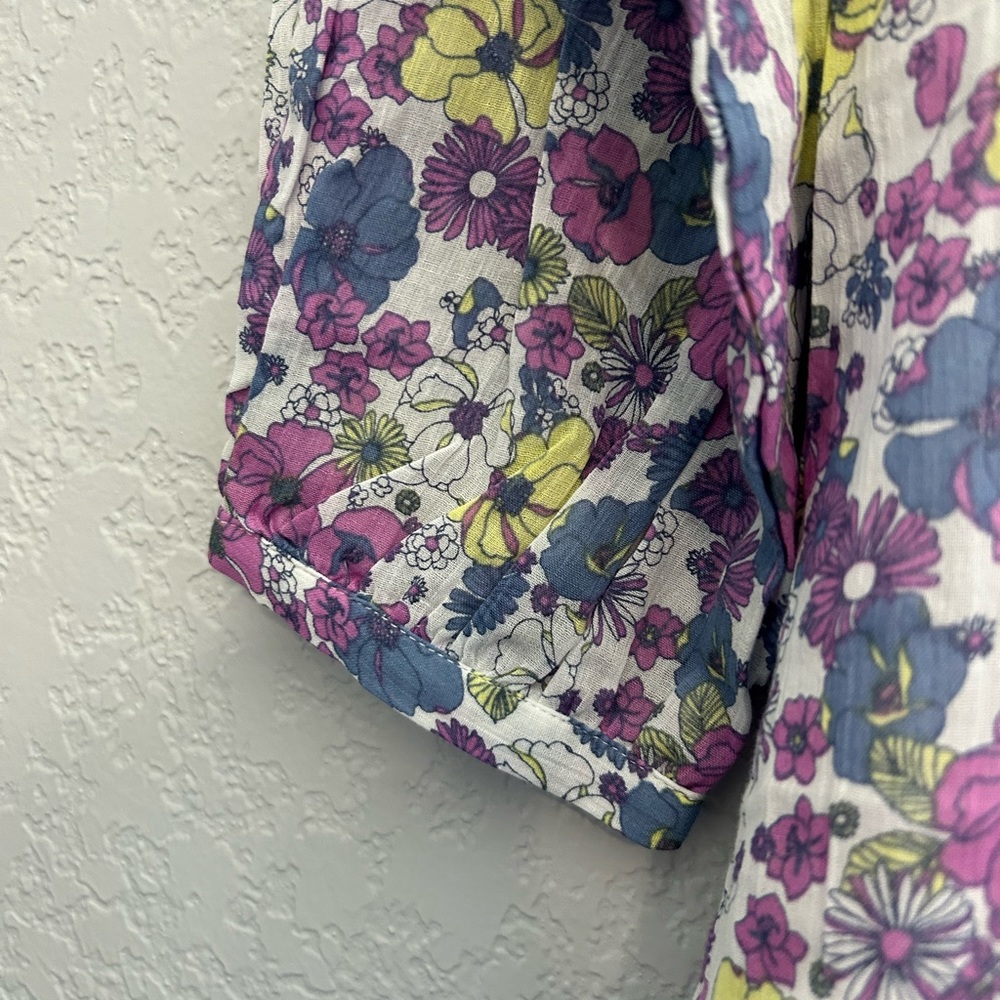 ModCloth Anthropology Violet White Ruffling For Flowers Midi Dress NWT Size 6 - Picture 10 of 13